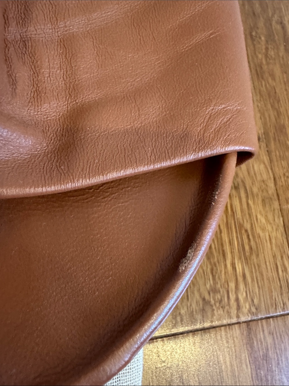 Beek Cognac Brown Leather Slide Sandals - Picture 3 of 5